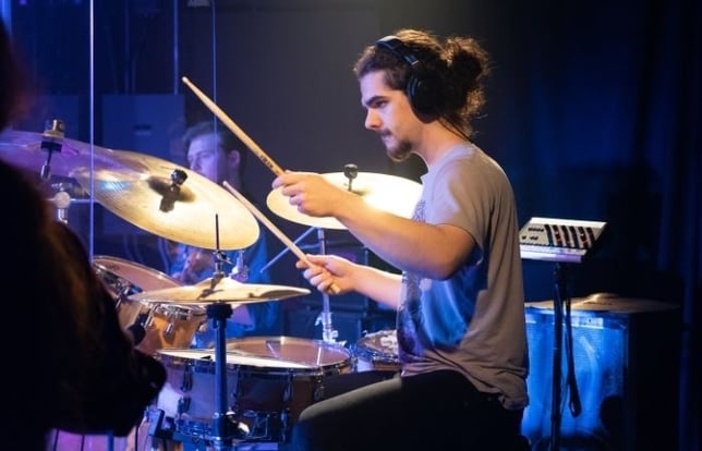drummer-performing-at-a-music-college-near-moreland